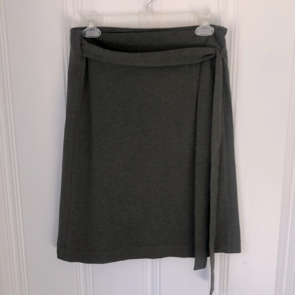 Green wrap skirt